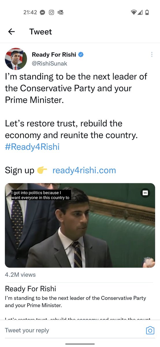 VickyHCarr's tweet photo. *This* is the slogan they've gone for? Seriously?!
It's so open to parody! It's going to be a fun few weeks...
#Ready4Rishi
#Randy4Rishi
#Risky4Rishi
#ICouldGoOn https://t.co/LwZjVgPcoH