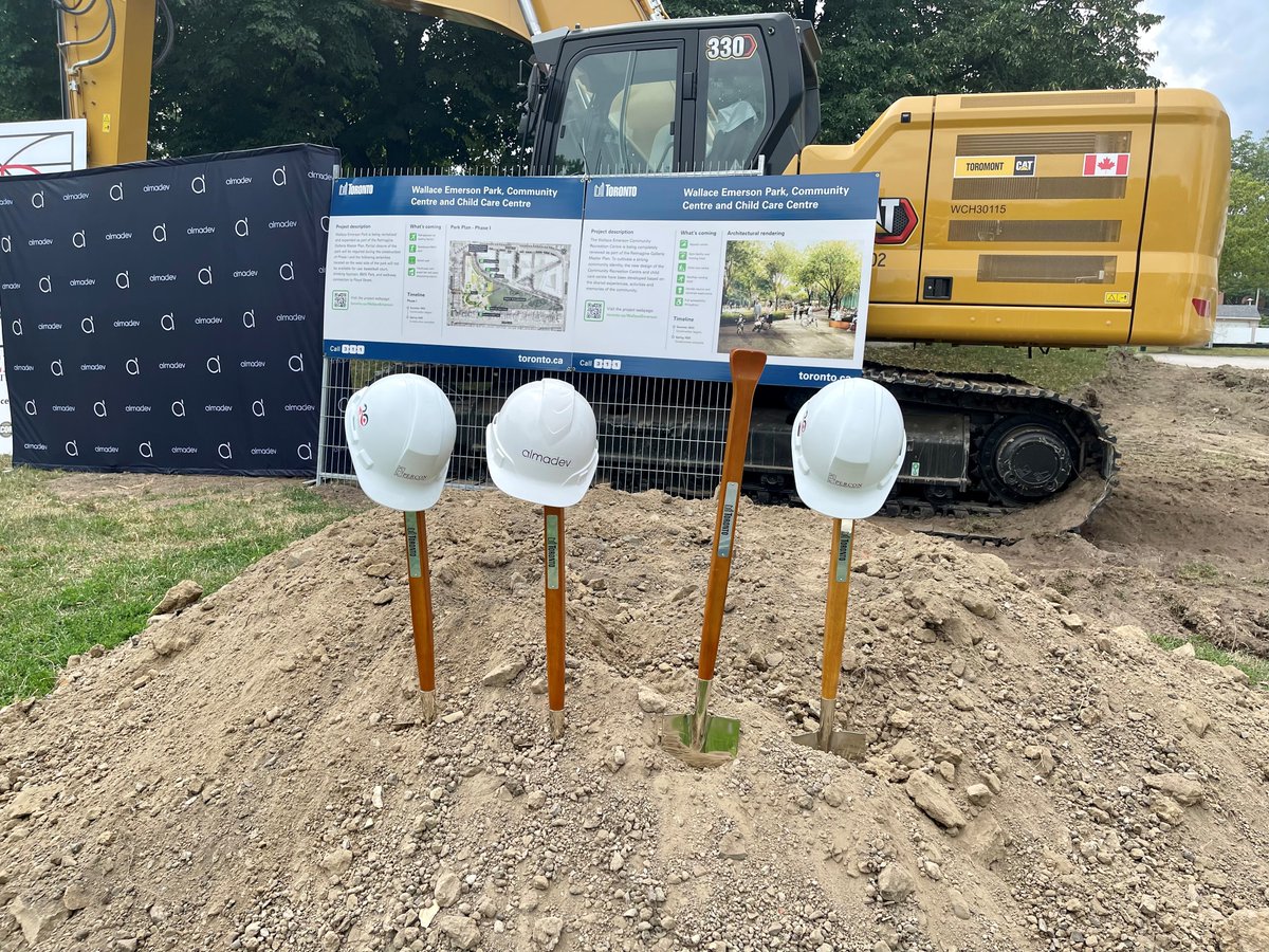 PerconInc's tweet photo. This afternoon, the City of Toronto and Almadev hosted the groundbreaking ceremony for the Wallace Emerson Park, Community Centre & Childcare Centre at the Galleria on the Park.
#construction #constructionsite #constructionequipment #constructionlife #constructionwork #percon https://t.co/UVWqrYaoCF