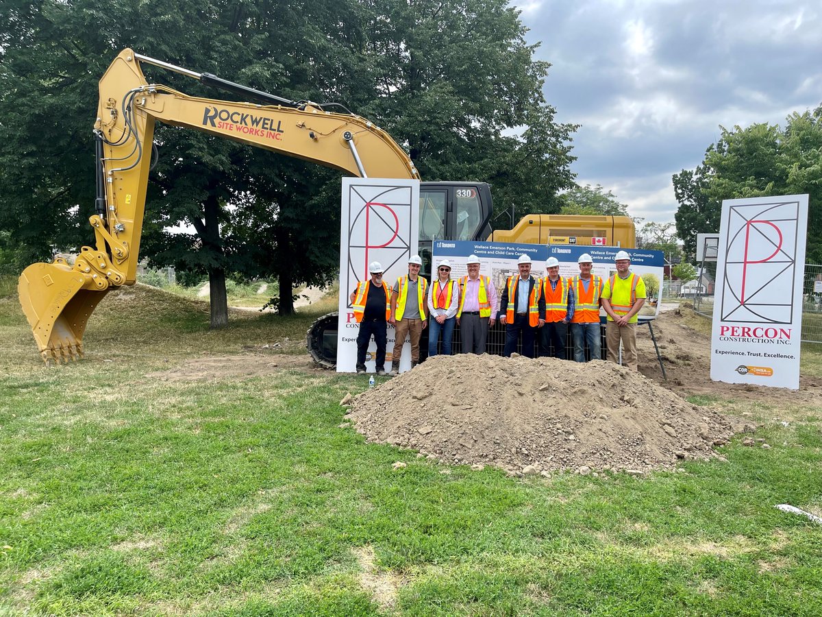 PerconInc's tweet photo. This afternoon, the City of Toronto and Almadev hosted the groundbreaking ceremony for the Wallace Emerson Park, Community Centre & Childcare Centre at the Galleria on the Park.
#construction #constructionsite #constructionequipment #constructionlife #constructionwork #percon https://t.co/UVWqrYaoCF