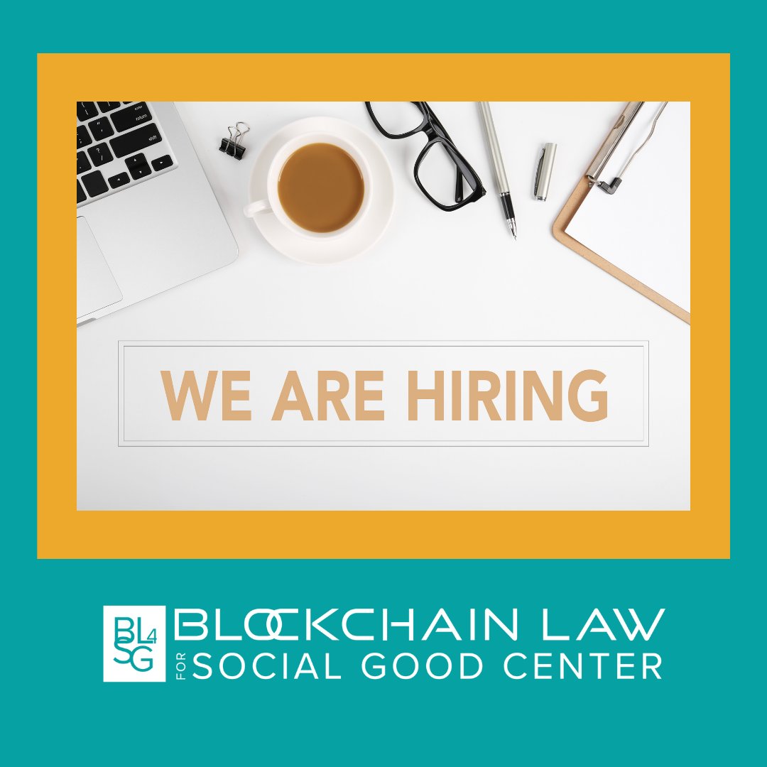 CLTSG_'s tweet photo. The BL4SG's inaugural #ExecutiveDirector will help build a new type of #AcademicCenter, one that works seamlessly with #LawStudents, #Attorneys, government stakeholders, and key members of the #BlockchainIndustry.
Apply now: https://t.co/cjlFzkwcts
#BlockchainLawForSocialGood https://t.co/CVwwJEHE0D