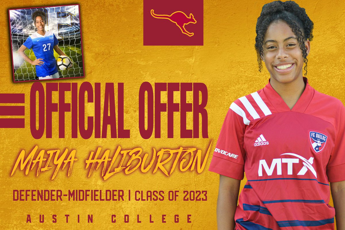 I am very excited and thankful to have received an offer to further my soccer and academic career at Austin College! Thank you so much coach Gregory! <a href="/FCDNorthBlack/">FC Dallas</a> <a href="/SCAC_Sports/">SCAC</a> <a href="/AC_WSoccer/">AC Women's Soccer</a>