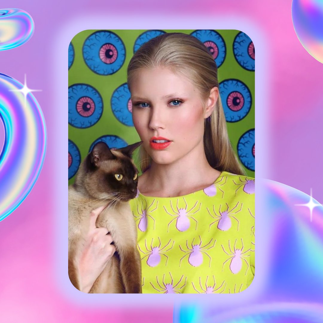 nudiecommunity's tweet photo. You could say our designer @HAYLEYELSAESSER has always been obsessed with cats and fashion... 👀 these looks from her first collection w/ matching clothes for you and your cat 😻

#FashionFriday #NudieCommunity https://t.co/gU2TAq28ik
