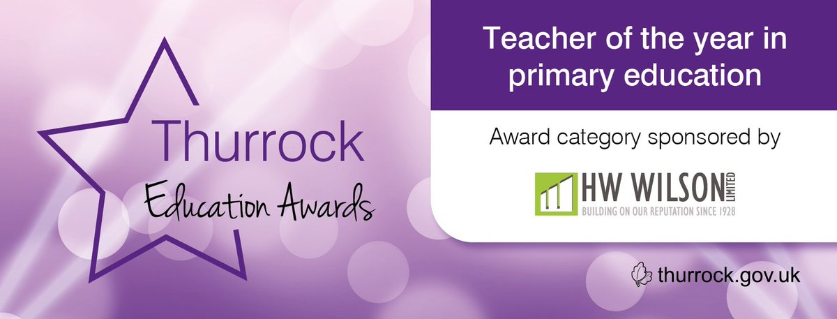 The eighth award for Teacher of the year primary – sponsored by <a href="/hwwilsonltd/">HW Wilson</a> goes to James Powell <a href="/EastTPrimary/">East Tilbury Primary</a> #ThurrockEduAwards