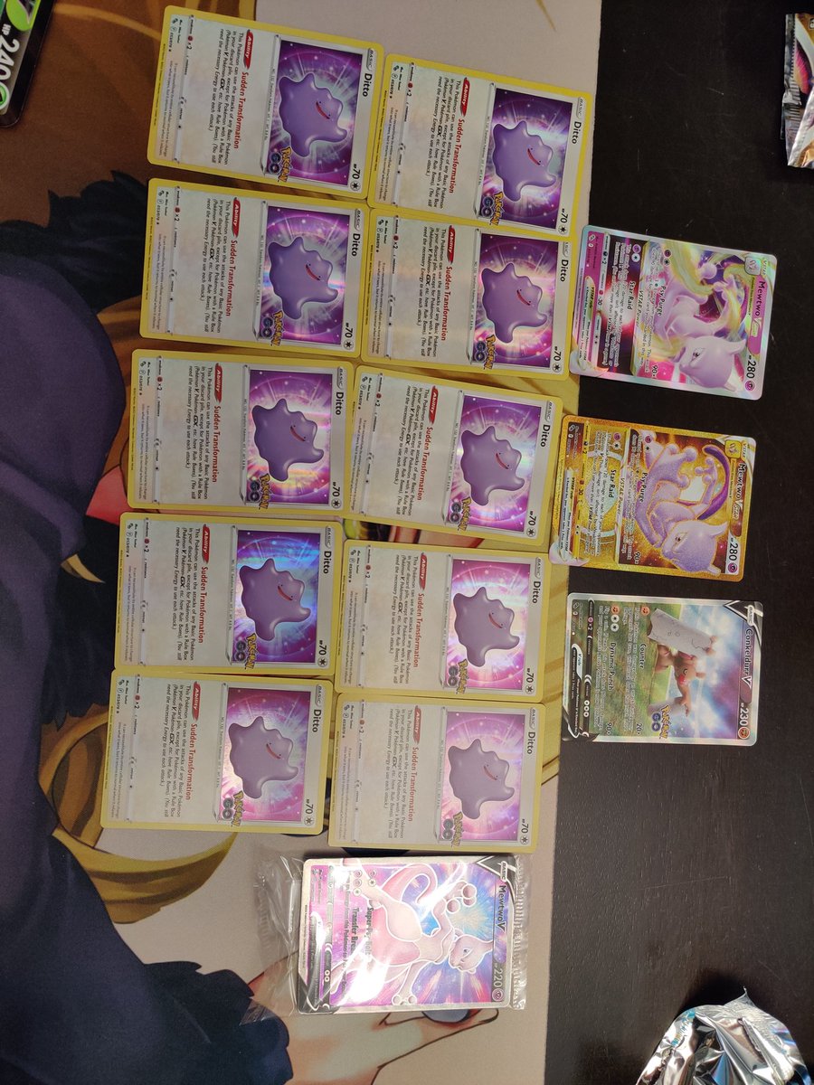 GymLeaderCory's tweet photo. Every. Single. Pack. Had. A. Ditto. This kid struck gold in his etb. It was like watching a movie in slow mo. https://t.co/EKlhJP6FdQ