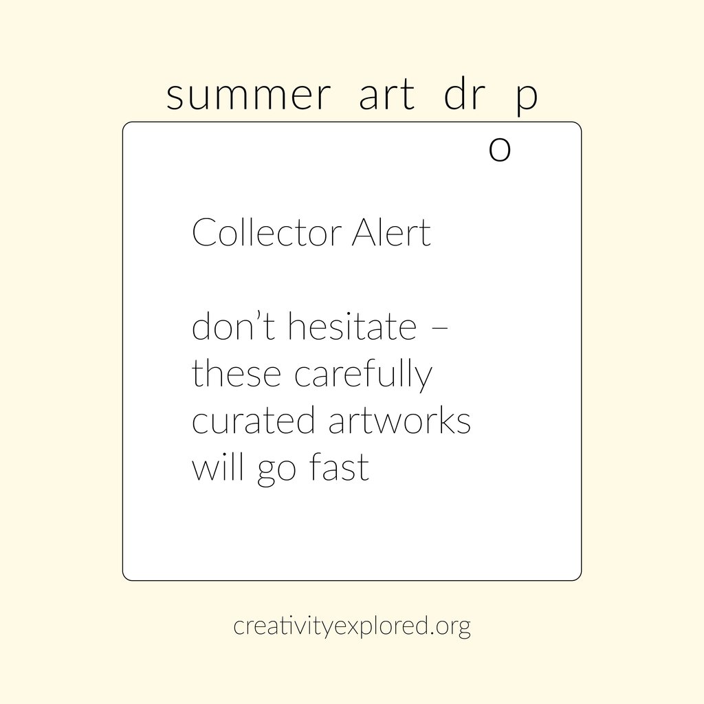 creativityxplrd's tweet photo. COLLECTOR ALERT β‘ We just added new work to our shop by #AndrewLi, #DorisYen, and #JosΓ©NuΓ±ez!β
β
Every week this July, we'll be dropping new art by CE artists as part of our annual Summer Art Drop: https://t.co/p3eBIWa20Y
#ArtChangesLives #CollectorAlert #SFArtists https://t.co/nwV29Q4u9L