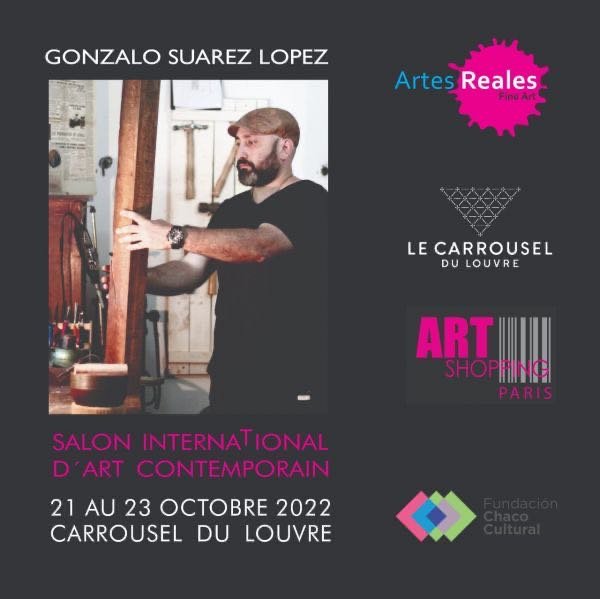 Estamos muy felices por Gonzalo Suárez López que es Director del área Artesanías de la Bienal del Chaco, que este año fue invitado a exponer su obra en el "Salón International d'Art Contemporain" del 21 al 23 de octubre en el Carrousel del Museo del Louvre en París, Francia.