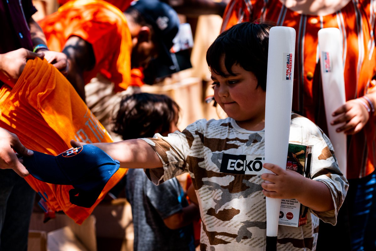 astros's tweet photo. Earlier today the Houston Astros hosted multiple community events in Uvalde, TX to embrace and support the community. The Astros and Jim Crane announced the formation of a Community Leaders Program for Baseball in Uvalde. https://t.co/t5p8UsPEa7
