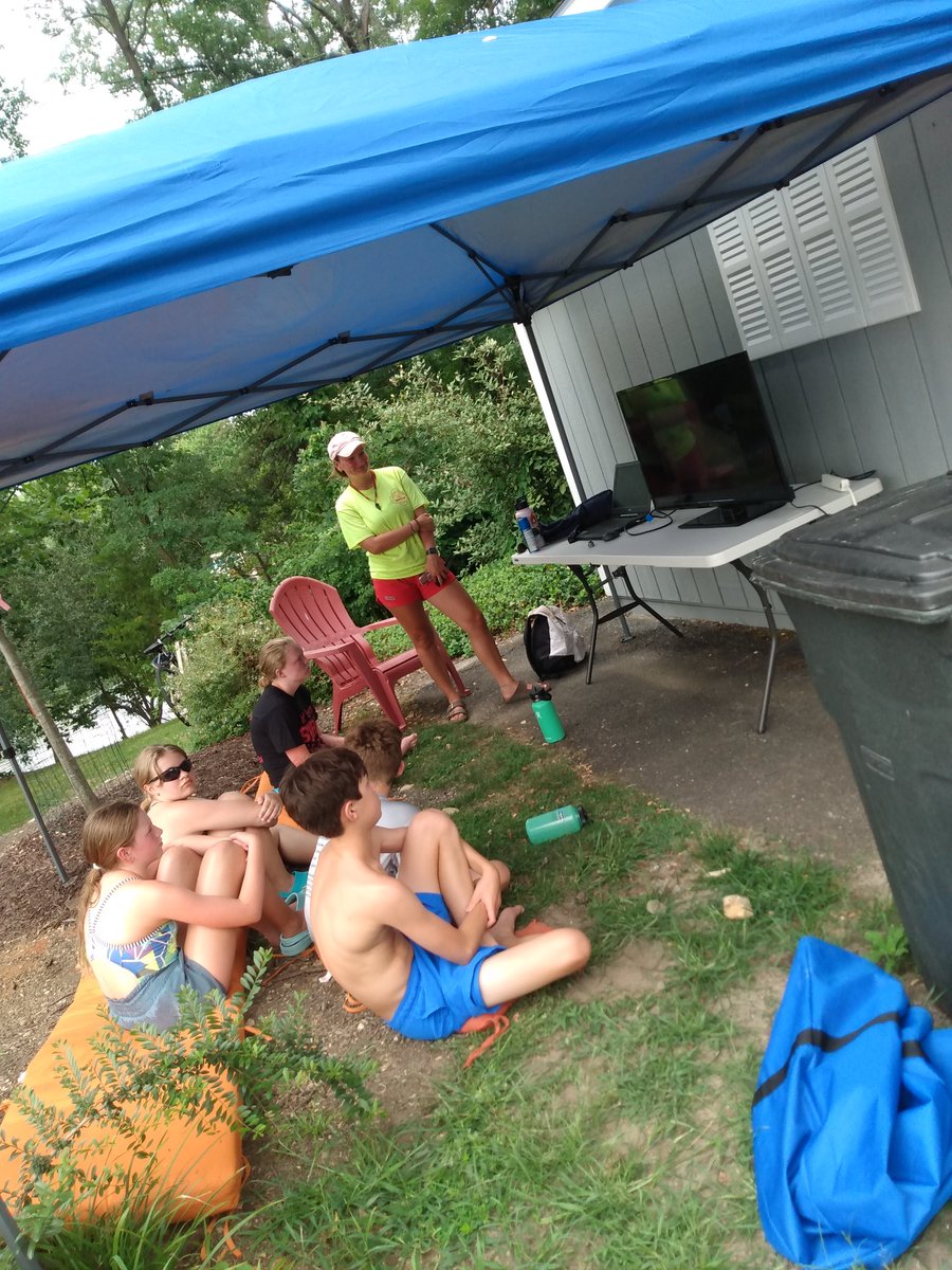BarcroftBeach's tweet photo. #usla #jrlifeguard training today included PFD basics, HELP huddle position, CPR basics, video training, missing persons, and a fantastic team scavenger hunt.

#lifeguards https://t.co/hS7jrCnNxx