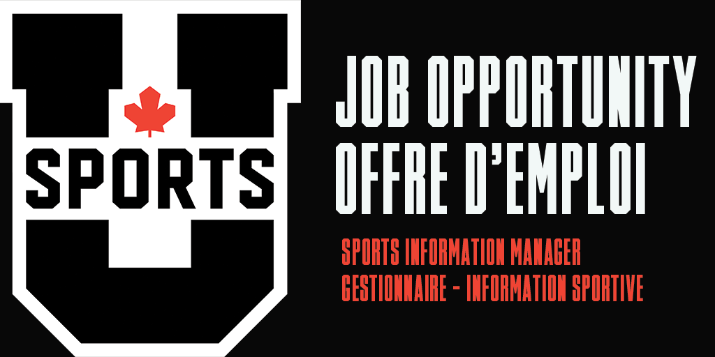 USPORTSca's tweet photo. JOB ALERT 🚨 -  U SPORTS is looking for a Sports Information Manager. Deadline July 22 
🔗 https://t.co/TEtQCX9VMI

OFFRE D'EMPLOI  🚨 :  U SPORTS est à la recherche d'une gestionnaire information sportive. Date limite :  22 juillet
🔗 https://t.co/ulc6S2JPbx https://t.co/yaoCn1NG6c