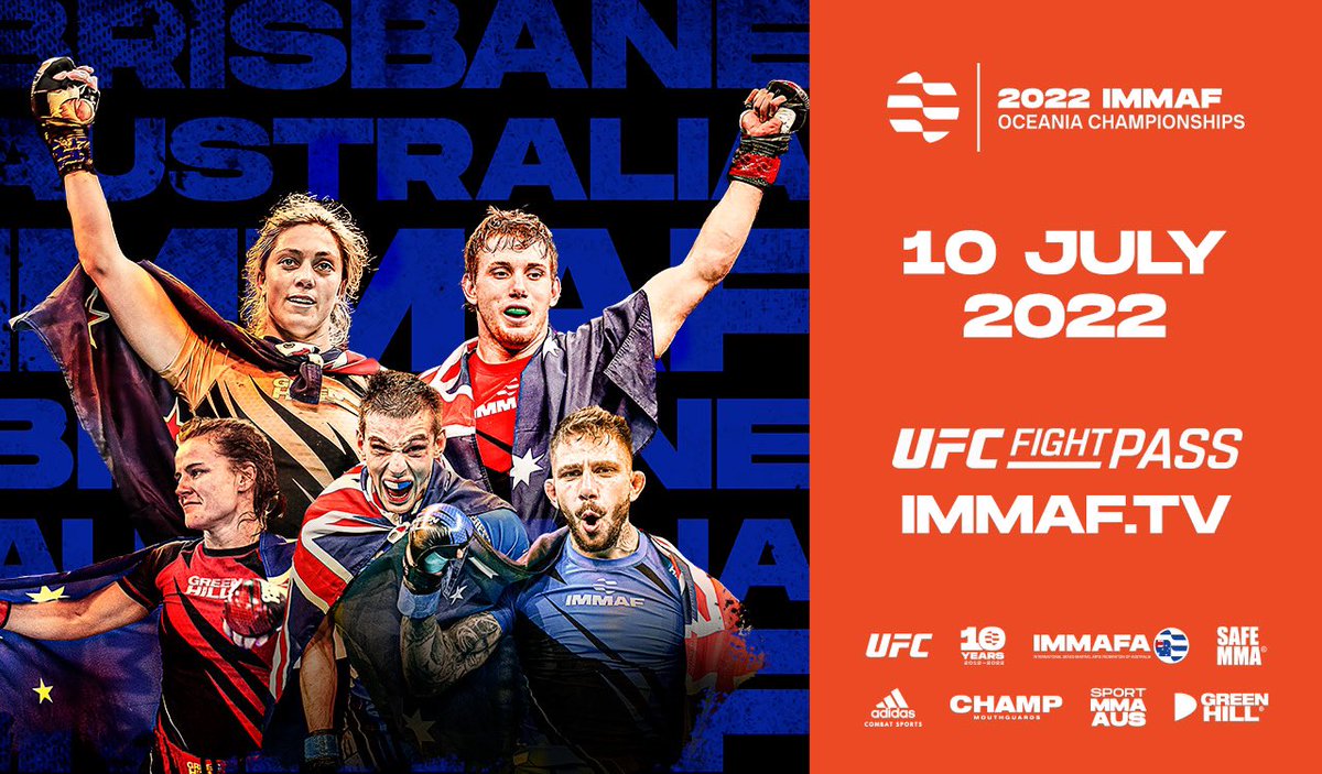 🚨 BREAKING 🚨

<a href="/ufcfightpass/">UFC FIGHT PASS</a> to broadcast #2022MMAOceania Finals in Oceania.

Also available in all other worldwide territories on IMMAF TV. 

Info: bit.ly/3Ir7MOj