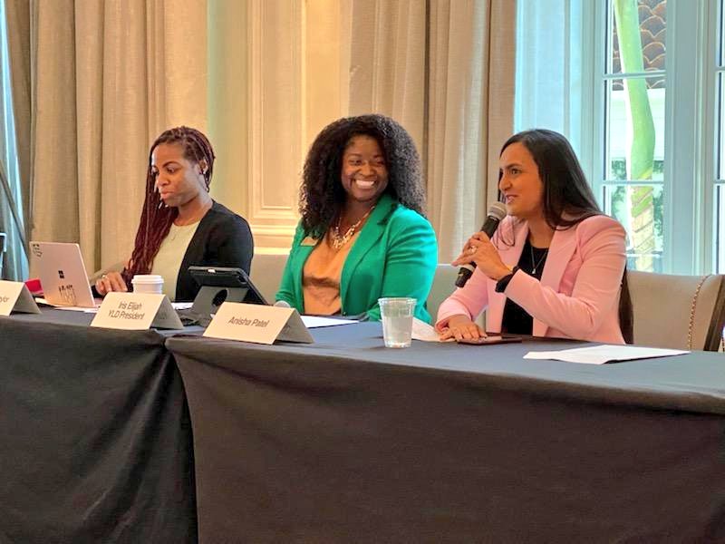 TheFlaBar's tweet photo. Day 1 of #VBLCBootCamp2022 is a WRAP with this final Breakout Session staring the #LadyLeaders of the @FlaBarYLD:

"Enlisting &amp; Retaining New Recruits" with YLD President @IrisElijah, YLD President-elect Anisha Patel and YLD Affiliates Chair Rebekah Taylor.

1/ https://t.co/a2HPINTdQS