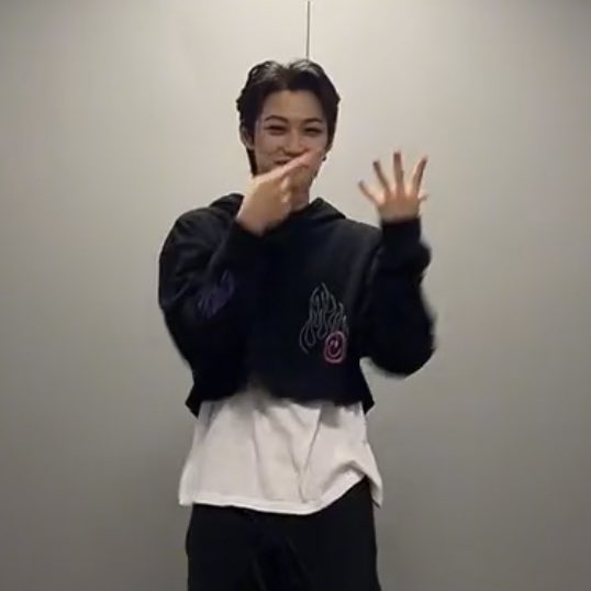 lixiepouty's tweet photo. this felix:                          this hyunjin: https://t.co/70kO4vEafO