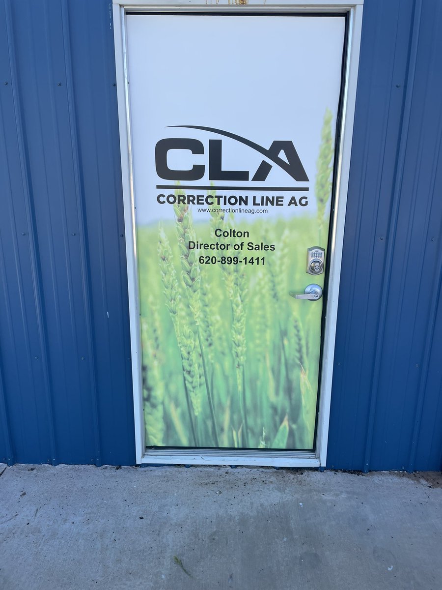 CorrectionAg's tweet photo. Anyone going through Cherokee, OK be sure to check out our new sign of highway 11. We just got it installed today along with our wrapped front door. Our warehouse/office is coming together piece by piece. We should have the sign lit up by next week! https://t.co/bXzl9V0Q0n