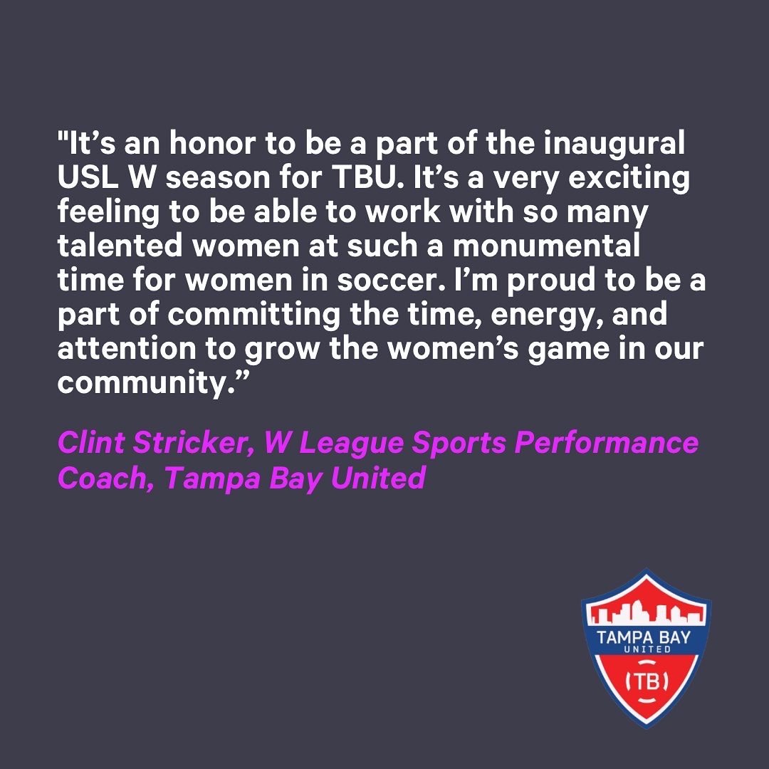 womeninsoccerus's tweet photo. @TampaBayUnited Head Coach Tricia Taliaferro and Sports Performance Coach Clint Stricker on what it means to lead an inaugural @USLWLeague team ⚡️ https://t.co/U9WccyQk5N