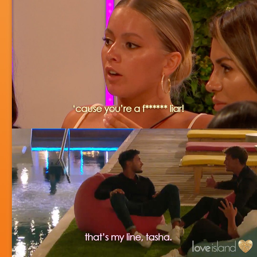 akilott's tweet photo. Not Tasha coming for Davide's gig 😭 #LoveIsland https://t.co/VwxTDTZK6A