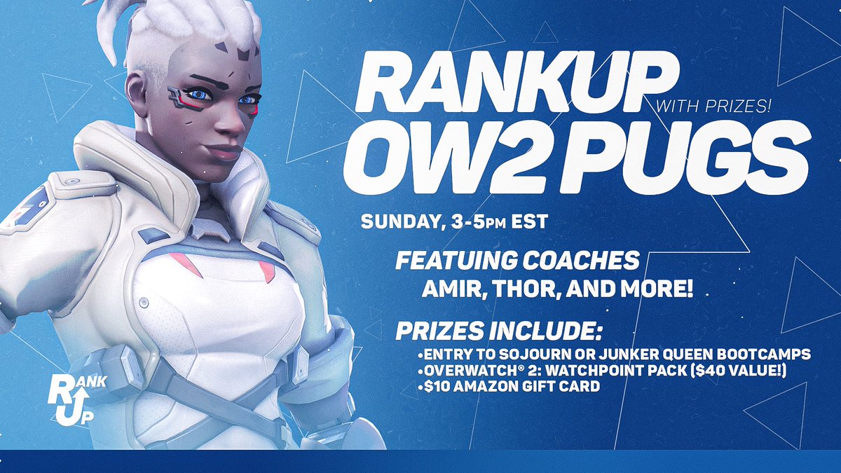RankUp_GG's tweet image. Join RankUp for Overwatch 2 PUGs
Sunday, July 10th @ 3PM EST

Featuring @a__amir, @Thor_OWCoach and other guest coaches. 👀 Also, prizes. 

Discord 🔗 discord.gg/fShWwVnUEK
Join for additional details