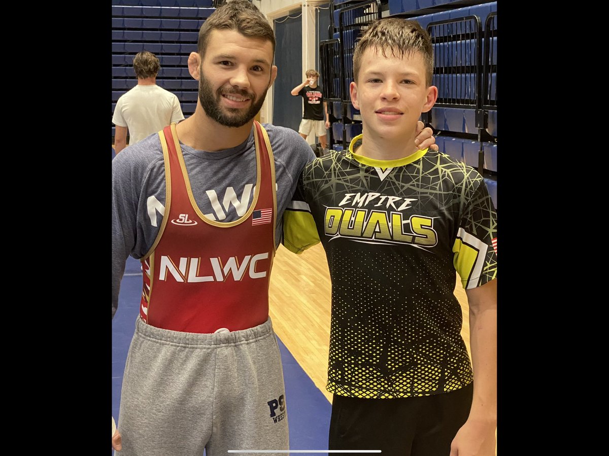 BallsyOne1970's tweet photo. @thomasgilmanusa Thomas thank you for the limited time you were able to spend with my son Ryan at the Penn State wrestling camp last week!  Ryan is a big fan and we hope to see more of you next season when we come back to camp again!  Good luck and please keep in touch! 🤼‍♂️ https://t.co/Ih05MJN6hq