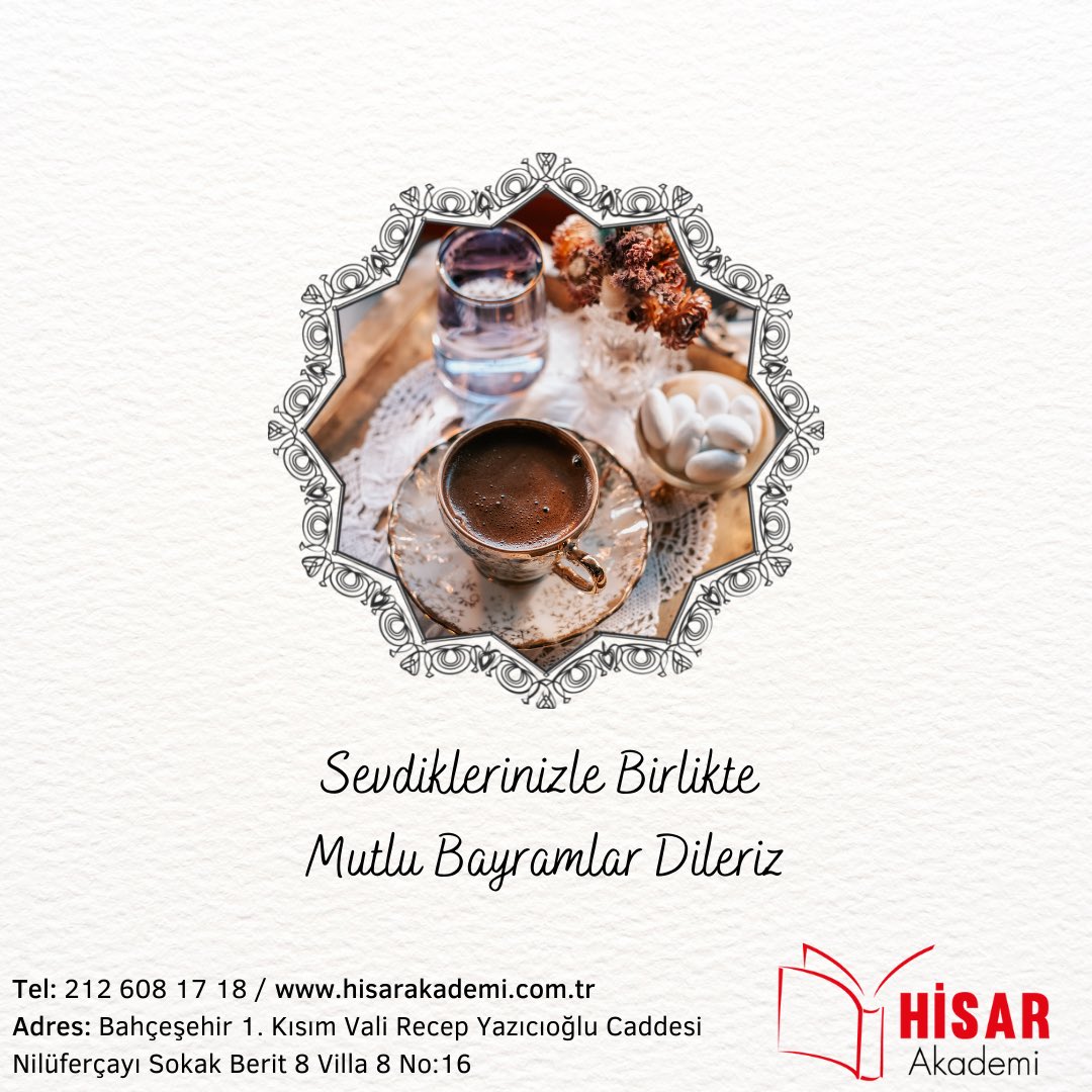 Sevdiklerinizle birlikte mutlu bayramlar dileriz. 
<a href="/HisarAkademi/">Hisar Akademi</a>