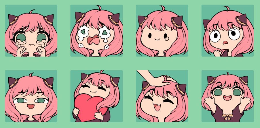 WIP! Anya Emotes!