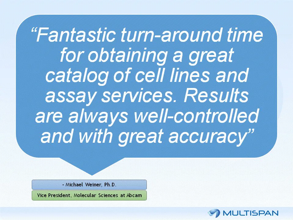 MultispanGPCR's tweet photo. Check out testimonials from our clients! https://t.co/NiUsMsRZp8
#Multispan #GPCR #drugdiscovery #research https://t.co/gt63F9NhP3