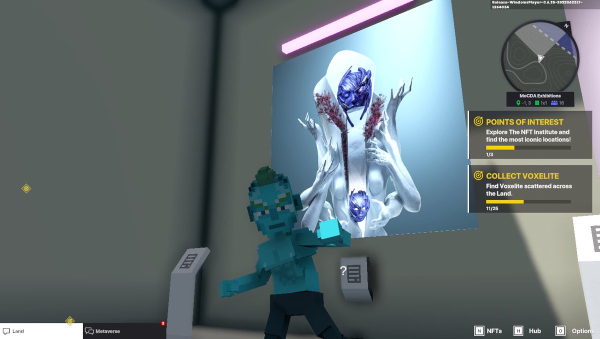 VeronicaDion7's tweet photo. @TheSandboxGame @MOCDA_ I just participated in the #TheSandbox weekly contest for a chance to win 200 mSAND! Here is my favorite piece from the ‘Impossible Worlds’ exhibition, check out my screenshot below!
👇 https://t.co/hTwXycIRUO