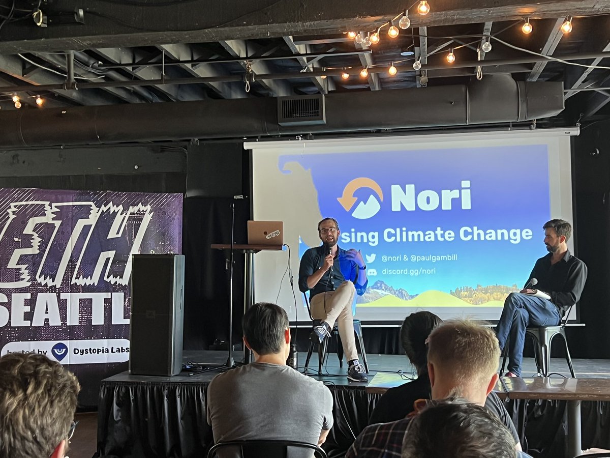 .<a href="/paulgambill/">Paul Gambill</a> and <a href="/jasonp/">Jason Preston</a> Fireside Chat “How NFTs Can Be Utilized As Part Of The Environmental Solution vs. Part of the Problem” <a href="/ETH_Seattle/">ETH Seattle</a> <a href="/DystopiaLabs/">DystopiaLabs</a> #ETHSeattle
