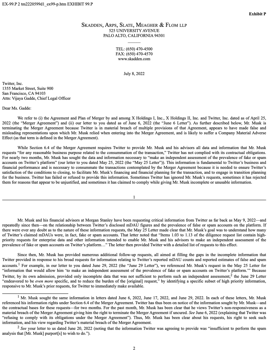 Here's the letter Elon's lawyers sent Twitter just now sec.gov/Archives/edgar…

I'm reading it so you don't have to