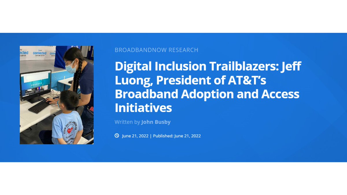 BroadbandNow's tweet photo. "Iβll start by saying that ending the digital divide is a joint effort of government and the entire private sector. No one company is likely to have all of the technology solutions needed to bring broadband to every household:" https://t.co/0ZEBp8B4rK
#digitialdivide https://t.co/ghZitag0Wk