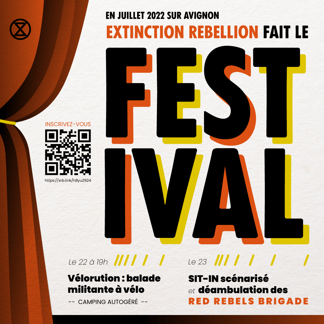 xrvaucluse's tweet photo. Pour s'inscrire aux évènements XR du festival d'Avignon 2022 : https://t.co/vtR3aOpWmb 

Merci de faire tourner l'info 😍

#festivaldavignon #festivalavignon #festivaldavignon2022 #festivalavignon2022 #avignon #avignonoff #extinctionrebellion #extinctionrebellionfrance #vaucluse https://t.co/e6ehiNs7yu