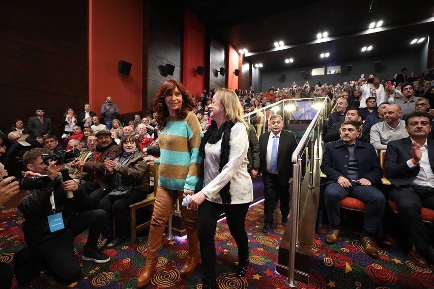 CFKArgentina's tweet photo. Ustedes saben que El Calafate es mi lugar en el mundo. Por eso me emociona tanto ver cómo sigue creciendo. Hoy inauguramos el nuevo Cine Teatro Municipal y firmamos convenios para crear un Centro Universitario en la ciudad. https://t.co/lfrtO8IQS5