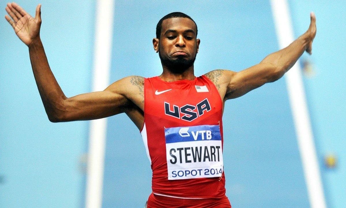 Today is also the birthday of Tyron Stewart, US Indoor champion in the men's LJ in 2014 - PBs 8.39 (LJ), 16.60 (TJ)