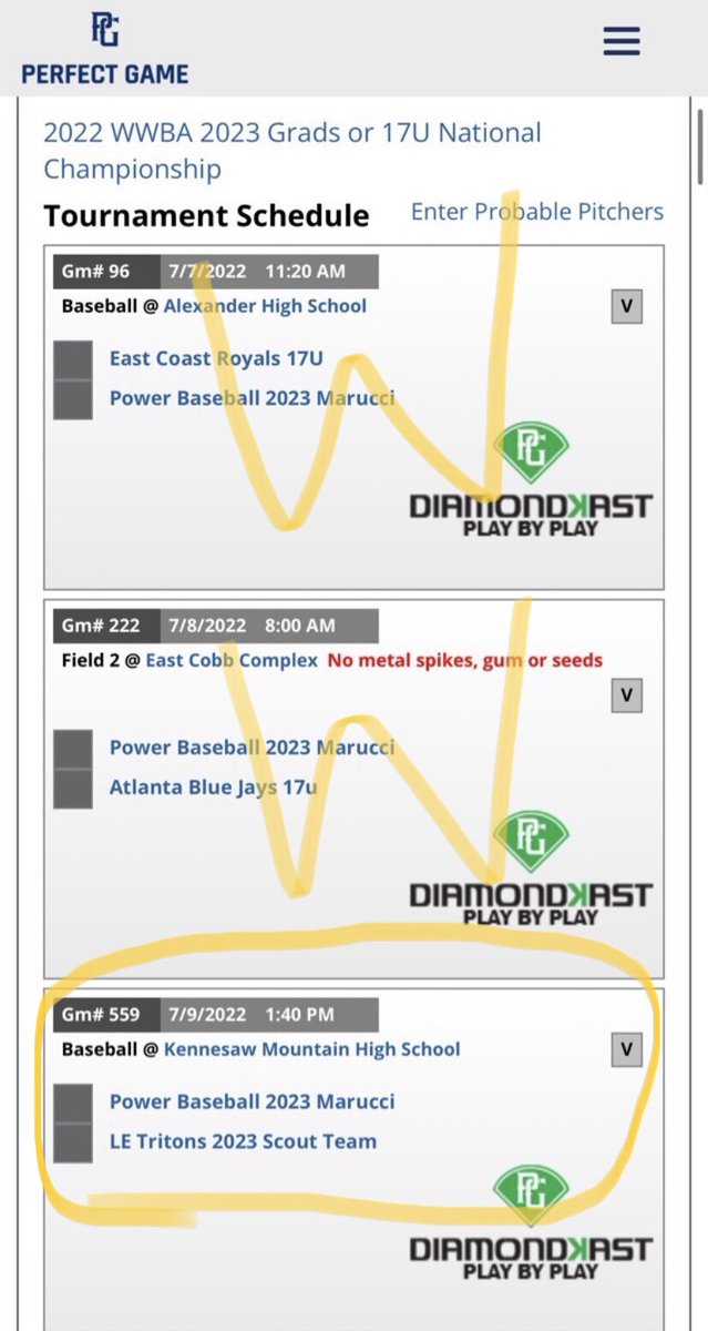 On the mound for game 3 tomorrow. Ready to get to work and get that third W for <a href="/PowerBSB/">Power Baseball</a>!
@ Kennesaw Mountain High School 1:40pm
#powerup