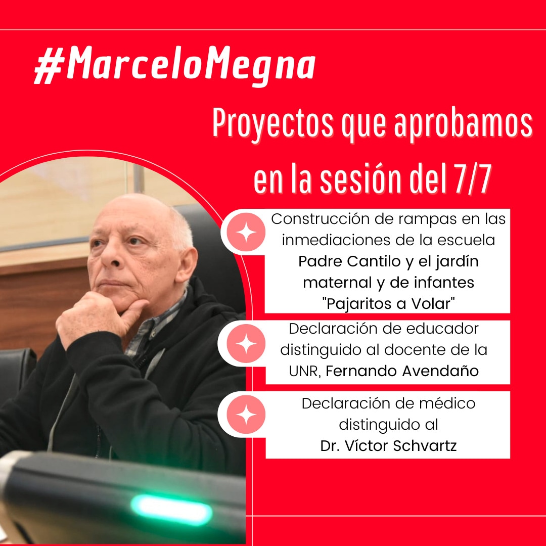 MegnaMarcelo's tweet photo. 🔴 En la última sesión del Concejo aprobamos los proyectos de mi autoria para la construcción de rampas para personas con discapacidad o movilidad reducida en en barrio Jorge Cura. Además distinguimos la labor del docente universitario Fernando Avendaño y del Dr. Víctor Schvartz https://t.co/snFn4bhB5J