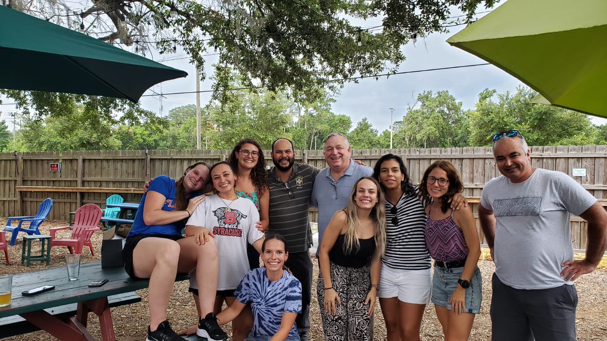 ufpjhansen's tweet photo. END OF AN ERA: Last happy hour for @Amaraltf and  @Rachel_White10 at @uf_ansci -both of them had a big impact on our programs. Also shown @UFjbromfield @QuinnHoorn @LHaimon @mcgraw_maura @SerdalDikmen3 and others.Until we meet again. #partingglass https://t.co/Ps952XCW1H