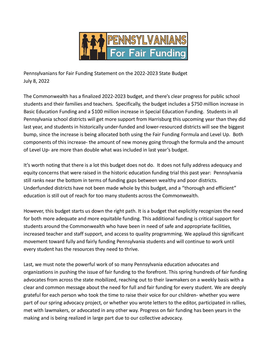 Pennsylvanians for Fair Funding tweet media