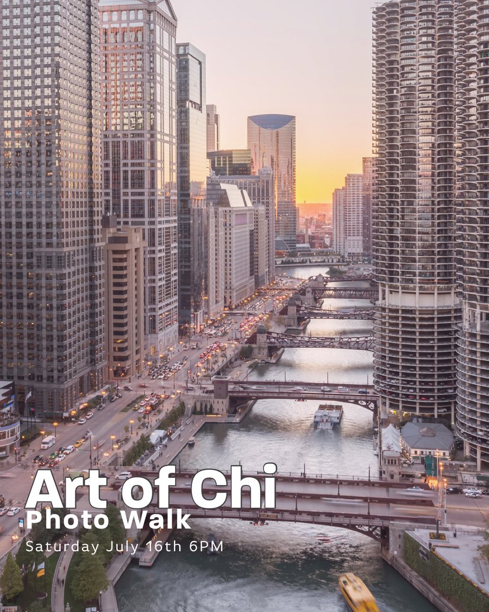 Art_of_Chi's tweet photo. Hey guys!  We're excited to host a photo walk along   the streets of downtown Chicago.  

Saturday, July 16th at 6pm. 

The meeting point will be at 400 N. Michigan Avenue. 

Everyone is invited to join us - amateur and professional photographers alike. See you there! https://t.co/BevejO2jRg