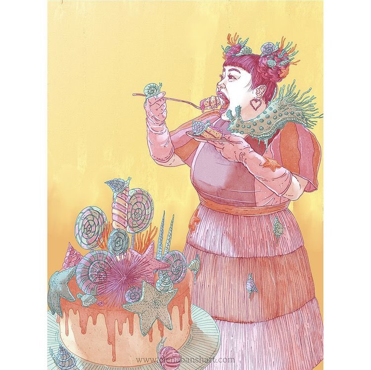 Elena G. Bansh @ElenaBansh is an Italian artist based in London. Last year she graduated from the Royal College of Art and is now working as an illustrator and animator for international clients. #illustratorsfair #illustratorsfair2022