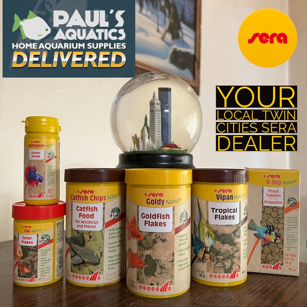 paulsaquatics's tweet photo. Proudly home-delivering Sera brand fish foods. #sera #twincities #localfishstore #delivery https://t.co/A9SWkoeJUx