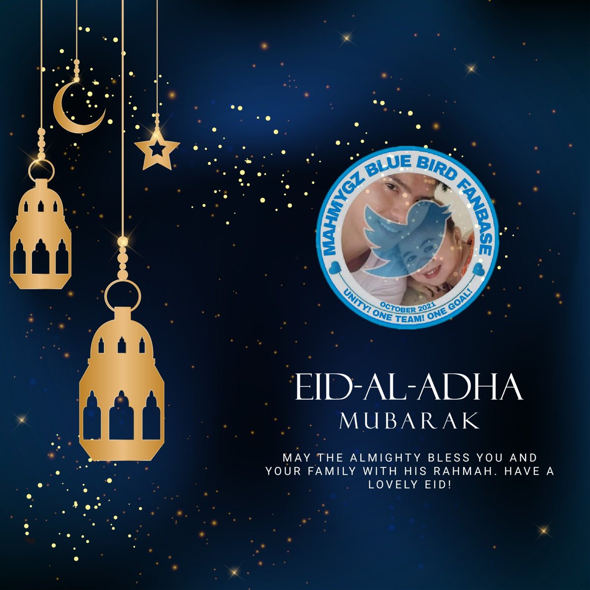 Wishing you and your family a happy and safe Eid day! May the Almighty grace your life with His blessing and keep your family safe and healthy.

On behalf of our MahMygz Blue Bird Fanbase Family...  Eid Al Adha Mubarak everyone!!! ❤️

#EidAlAdha 
#MAHMYGZ
#MygzMolino
<a href="/MygzMolino/">Mygz Molino</a>