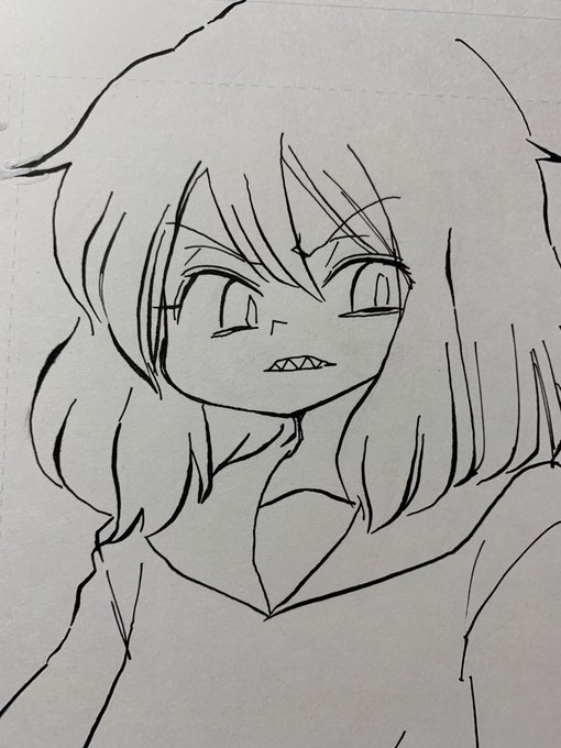 なんか今回の絵、めちゃくちゃGペンの調子が良い。筆圧自由自在。 