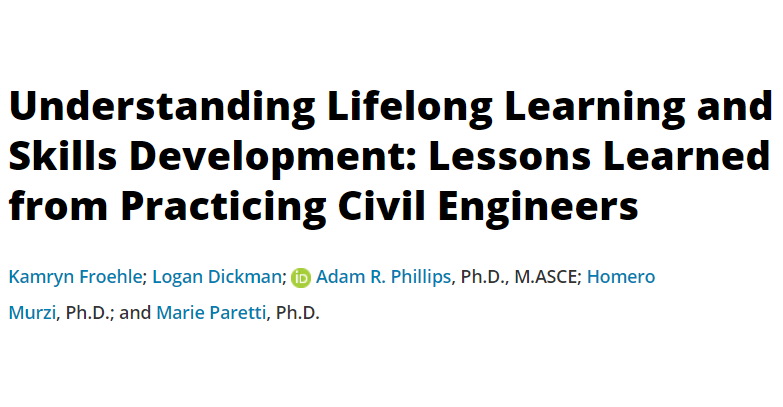 Follow the link to read a new JCEE publication from: Kamryn Froehle, Logan Dickman, Dr. Adam R. Phillips (@A_Phillips2012, <a href="/WSUVoiland/">WSU Voiland College of Engineering & Architecture</a>), Dr. Homero Murzi (<a href="/hmurzi/">Homero Murzi</a>, <a href="/vtenge/">VT Engineering Education</a>, <a href="/eclipslab/">Eclips Lab</a>), and Dr. Marie Paretti (@mparetti2, <a href="/vtenge/">VT Engineering Education</a>).

ascelibrary.org/doi/abs/10.106…