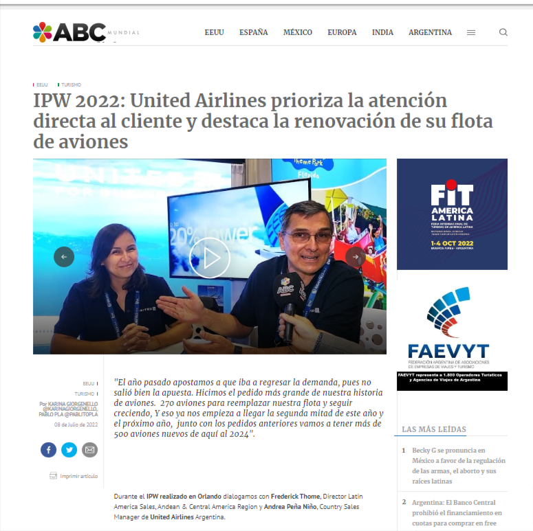 ABCMundial's tweet photo. #ipw22: #UnitedAirlines prioriza la atención directa al cliente y destaca la renovación de su flota de aviones
@united @AndyPNino
@ABCMundial #Noticias
https://t.co/keNgDoSqOq https://t.co/qnJVsAemFY