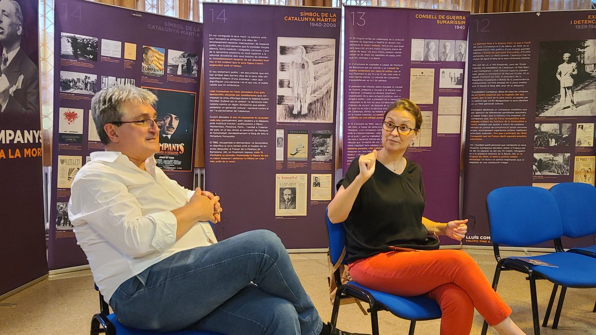 ERCGuissona's tweet photo. 📍Aquest vespre a #Guissona hem inaugurat l'exposició de la @fjirla  dedicada al president '#LluísCompanys, polític fins a la mort'. L'acte d'inauguració ha anat a càrrec de la diputada al Parlament de Catalunya @MeritxellSerret
#Segarra #Companys https://t.co/5Bfnnkxjb3