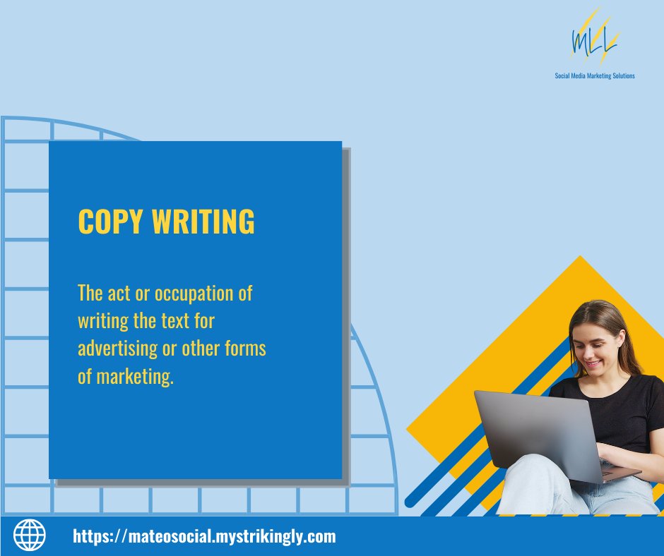 LegadaMateo's tweet image. Copywriting is a tactic for producing persuasion in marketing and sales content. ⌨️

Hire me! And Have a taste of what MLL Social Media Marketing Solutions. 👨‍⚖️🏙️
✅ My Strikingly:    mateosocial.mystrikingly.com

#MatSolutions #MatMediaSolutions #SolutionsByMat