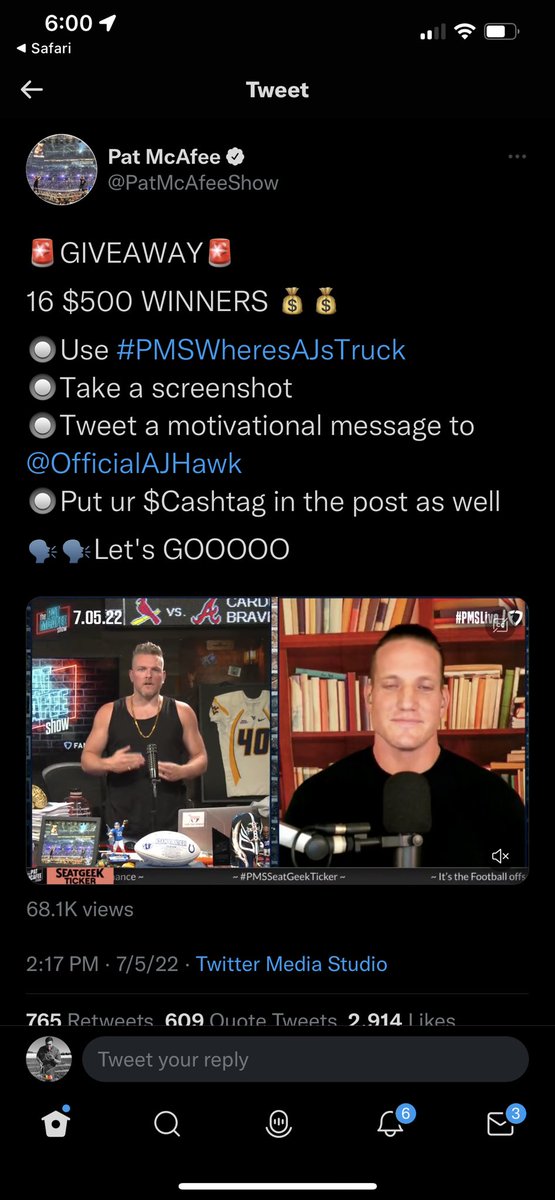 HunterQuintero's tweet photo. @PatMcAfeeShow @OfficialAJHawk Don’t get sad.  Be glad https://t.co/cdrl5n19Dx
