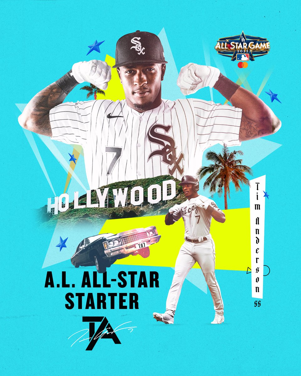whitesox's tweet photo. Hey now, TA’s an All-Star STARTER! 🌟

Tim Anderson has been voted by baseball fans as the American League starting shortstop at the 2022 MLB All-Star Game. https://t.co/vTg2wsmt28