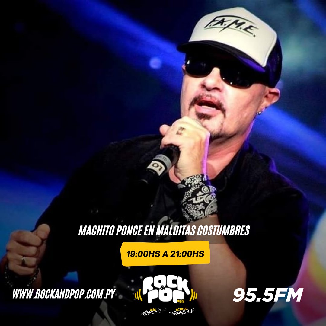 rockandpop955's tweet photo. 🔥🎙️ MALDITAS COSTUMBRES 🎙️🔥
Visita internacional en la 95.5FM: ¡HOY nos vista el gran #MachitoPonce 🇦🇷! 🤩😎
¡@AdrianBellassai 🕶️ y @thamiurunaga 👑 con #MalditasCostumbres 🎙️🔥 a buen volumen en la noche de la #RockandPop! 🤟🏻
#DialInamovible 🔥
#ActitudImparable ⚡ https://t.co/5XUFCsDapU