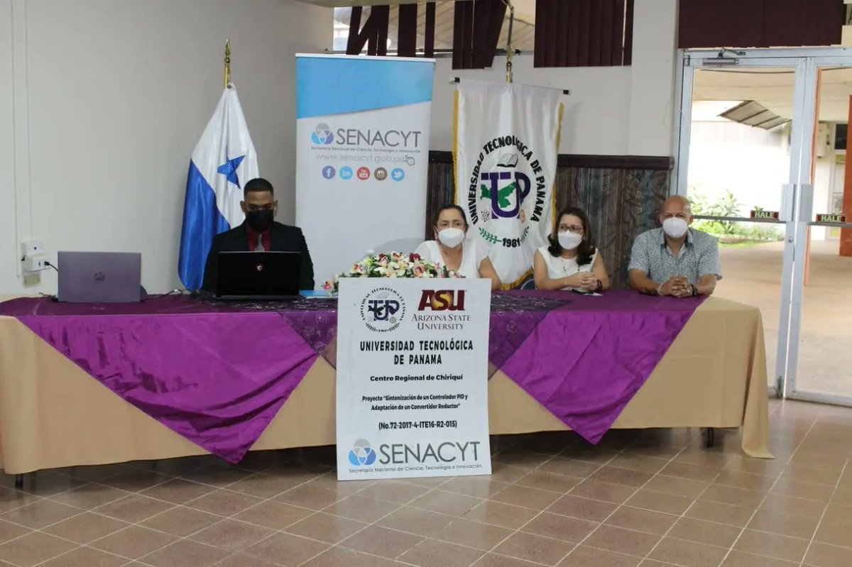 senacyt's tweet photo. La @utp_chiriqui presentó este viernes el cierre del proyecto “Sintonización de un Controlador PID y Adaptación de un Convertidor Reductor”, una iniciativa beneficiada a través de la Convocatoria Pública de Fomento a la Inserción de Talento Especializado 2016 de @senacyt. https://t.co/cVTjbFmlxx