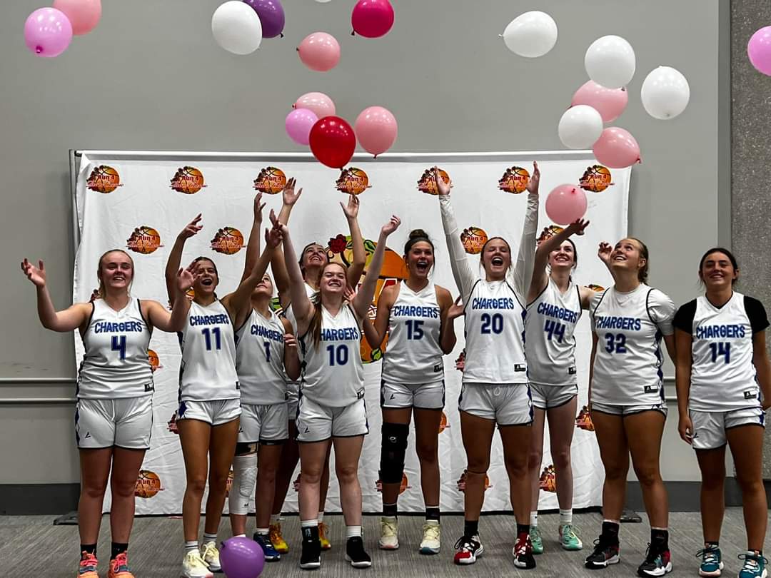 CincyChargers's tweet photo. Gold Bracket @TFNsRun4Roses CHAMPIONS!  It was raining 3s as the Chargers win 72-67 in the Championship game.  The girls made 16 3s!!!  All 10 girls scored and played well!  @StueveAllie led the scoring with 16 and @keira_rogerss and @oliviatrusty32 each had 15! #ChampionChargers https://t.co/hrLuwlbfNt