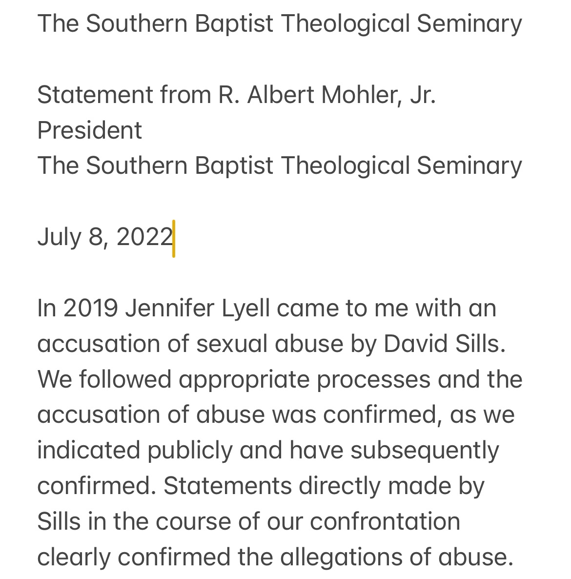 albertmohler's tweet photo. We cannot (and should not) respond to every public controversy, but I hope the statement below is helpful and clarifying. https://t.co/ROKtsfkncZ